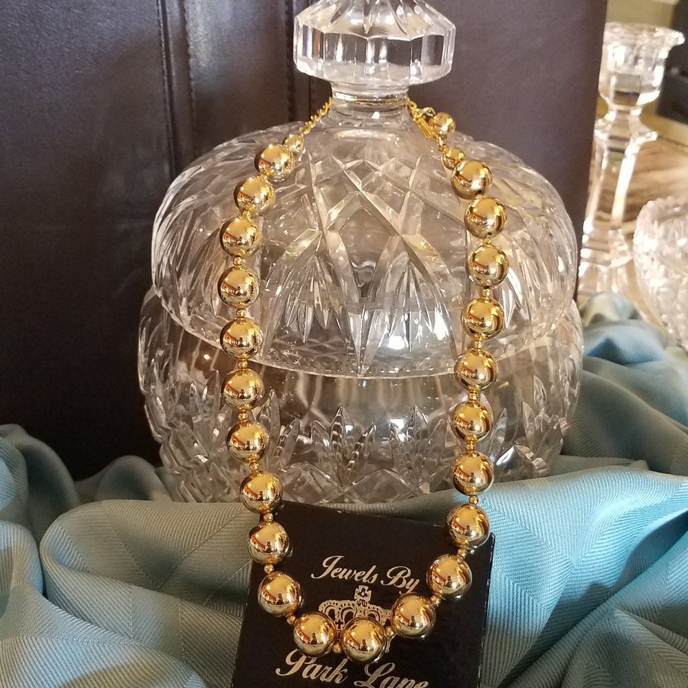 Vintage Park Lane Gold Bead Necklace
